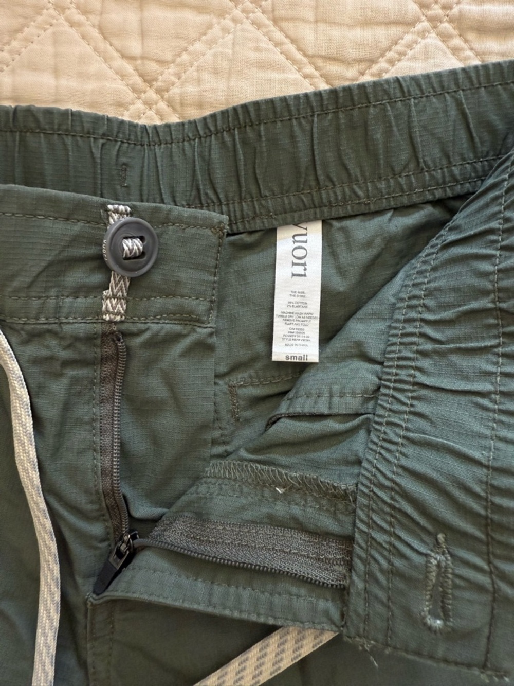 Vuori Woman's Ripstop Olive Green Shorts